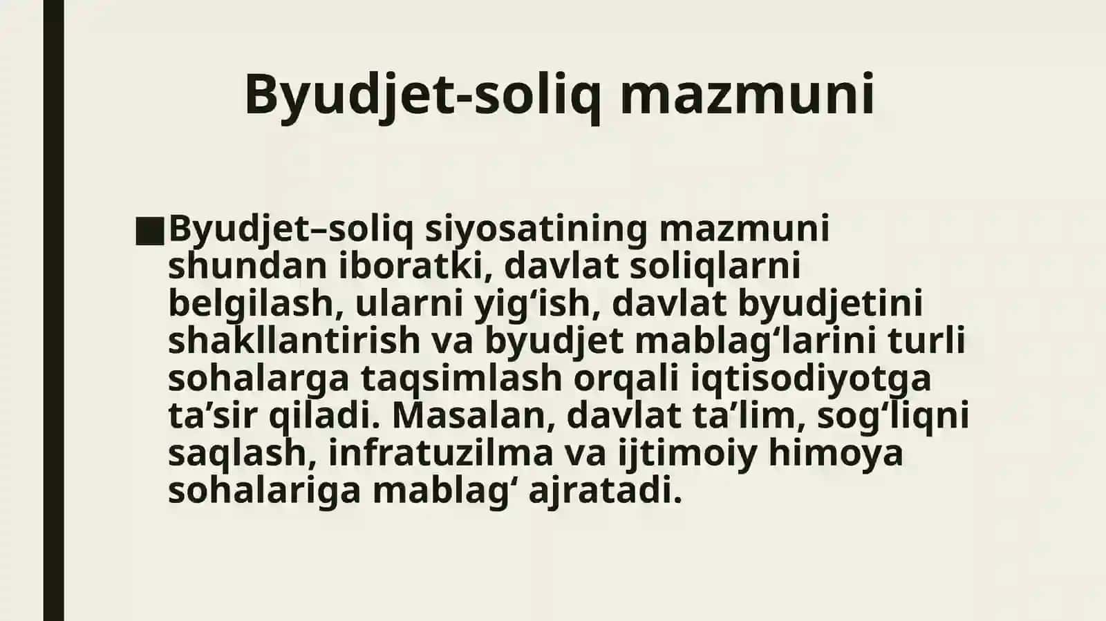 Iqtisodiyotda byudjet-soliq siyosati 4