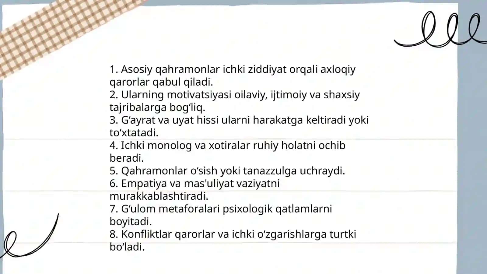 Gʻafur Gʻulom qissa va hikoyalari tahlili 4