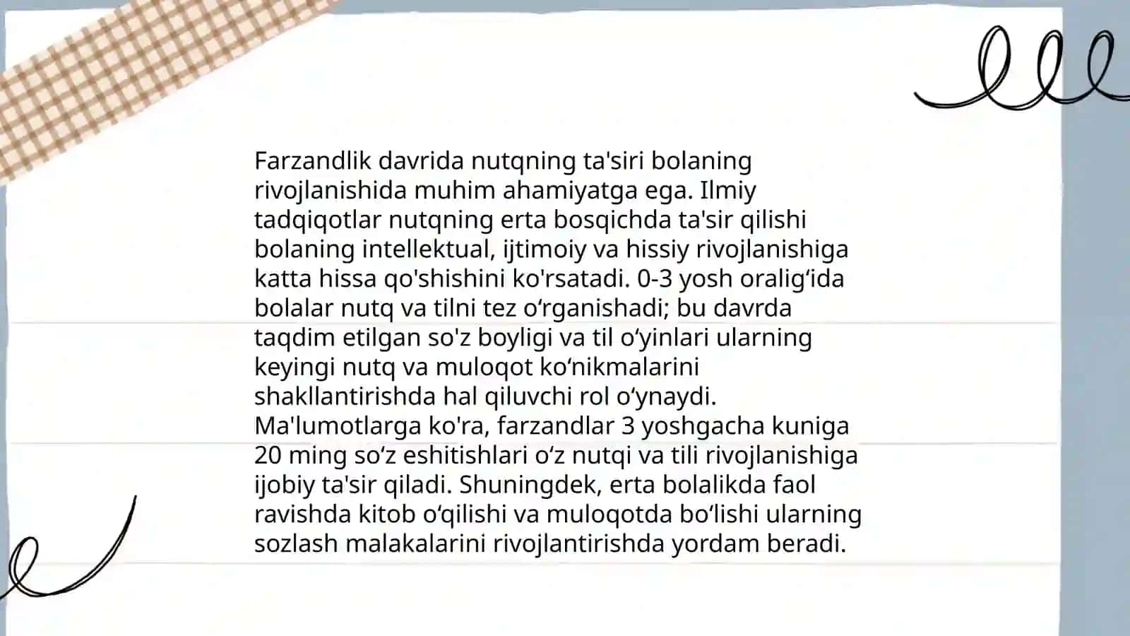 Nutq va psixik rivojlanish 4