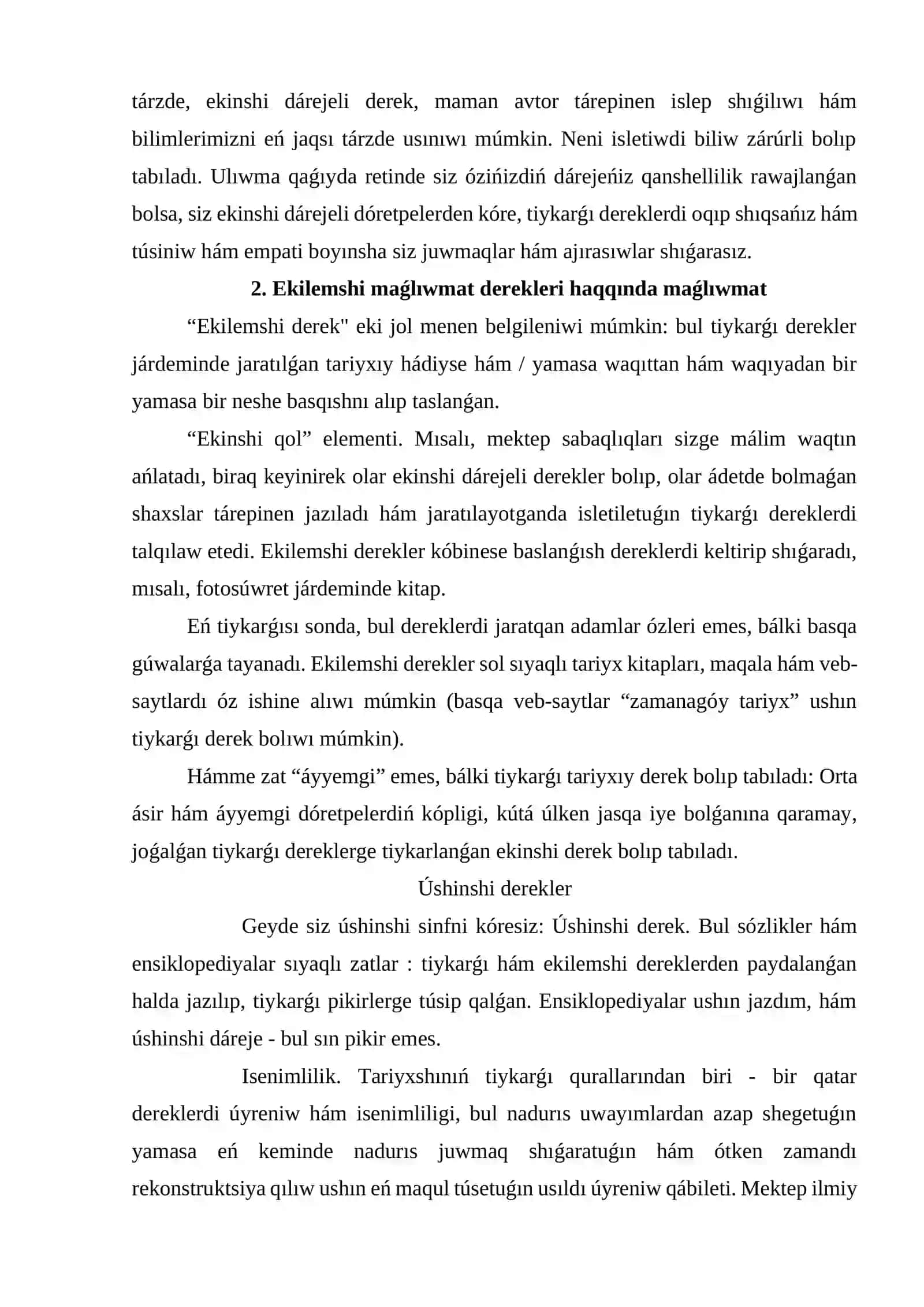 Birlemshi hám ekilemshi informaciya derekleri 4