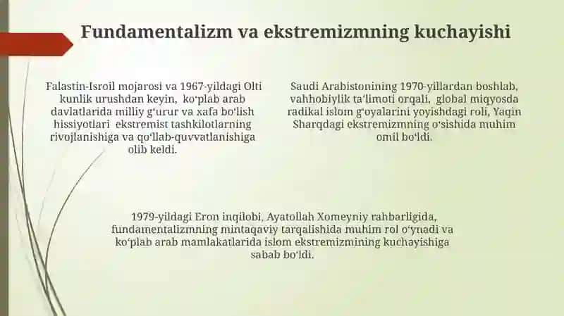 Arab mamlakatlari XX asr ikkinchi yarmida 4