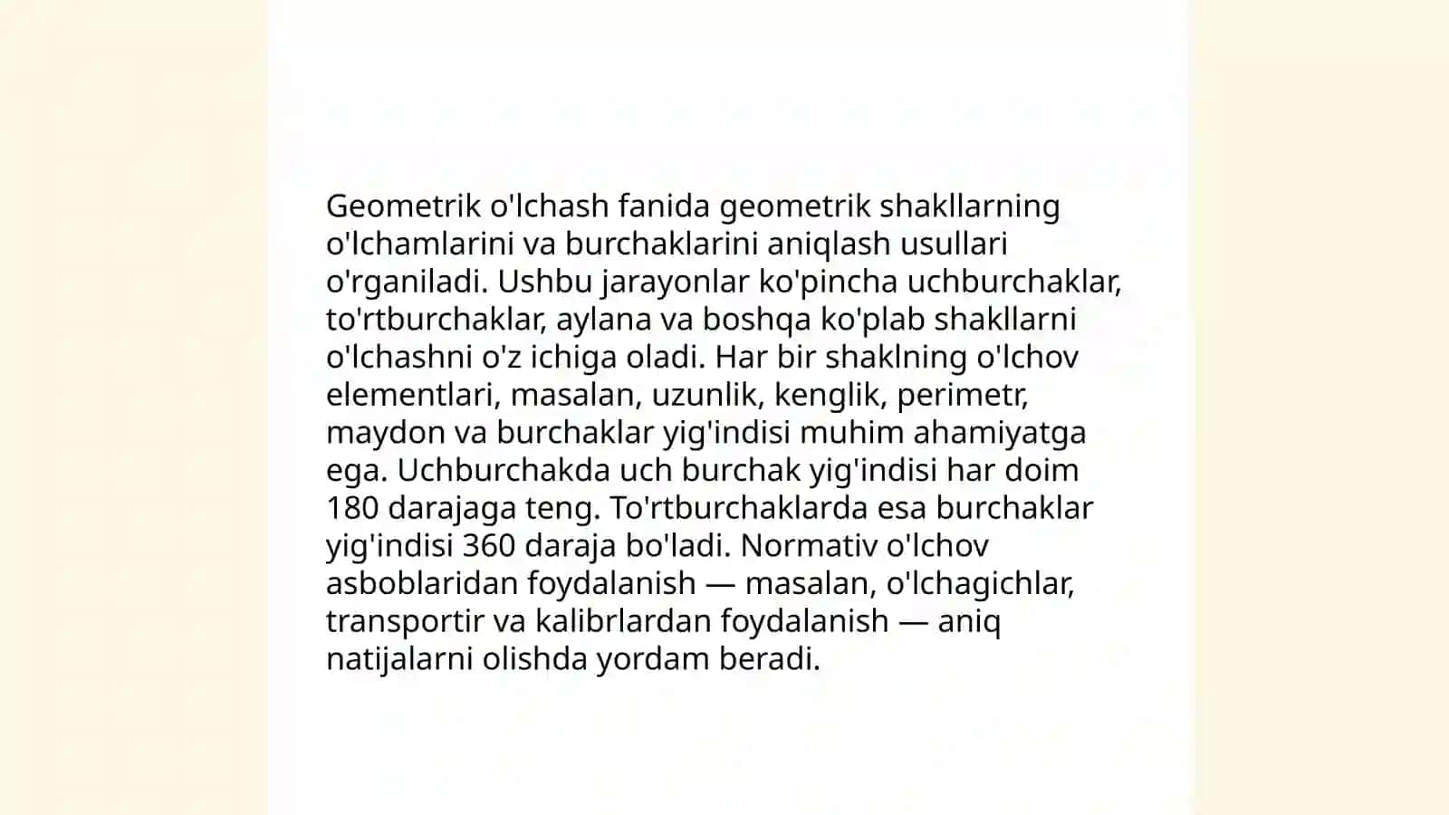 O'lchov birliklari 4