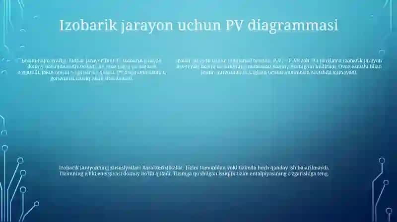 Izobarik Jarayon. Pv Va Ts Diagrammalari 4
