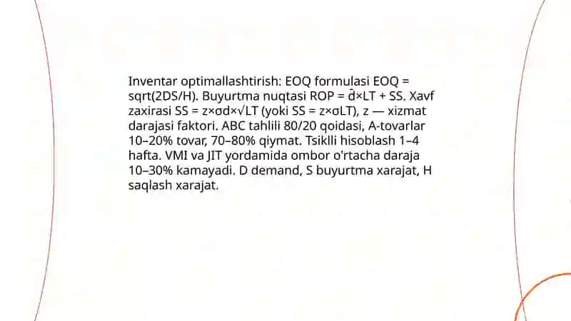 Logistika va taminot zanjiri menejmenti 4