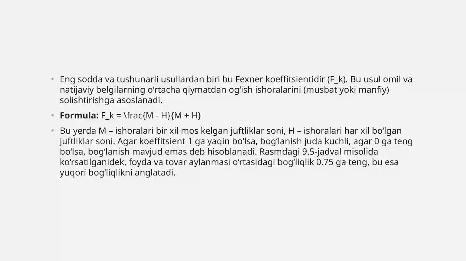 Oʻzaro bogʻlanishlar zichligini oʻrganish usullari 4