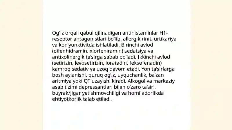Antigistamin dorilar 4