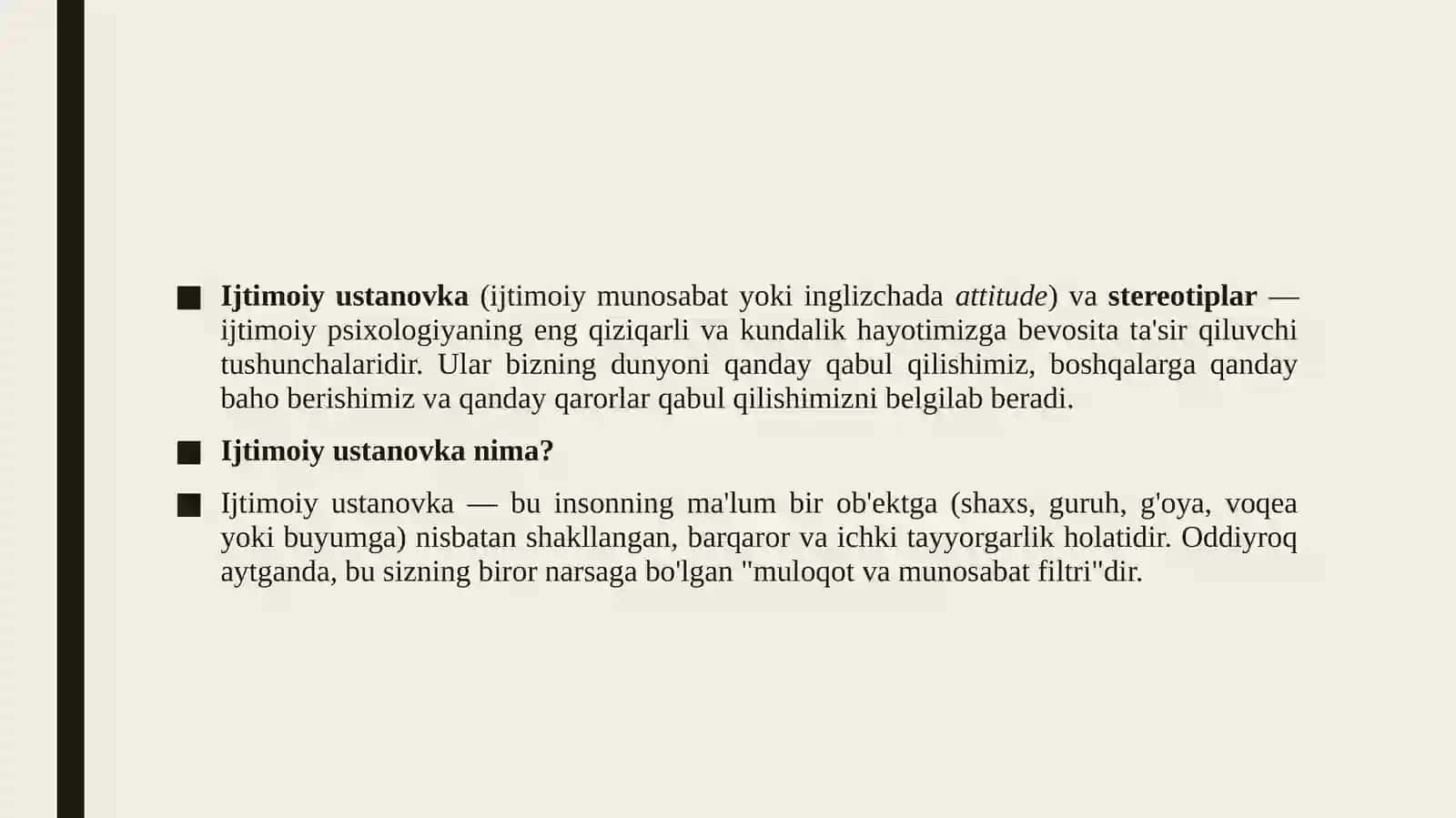 Ijtimoiy ustanovka va stereotiplar 4