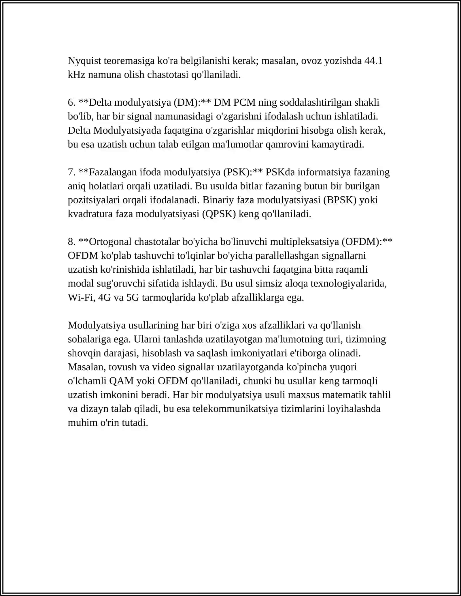 YUQORI CHASTATALI SIGNALARNI UZATISH USULLARI 4