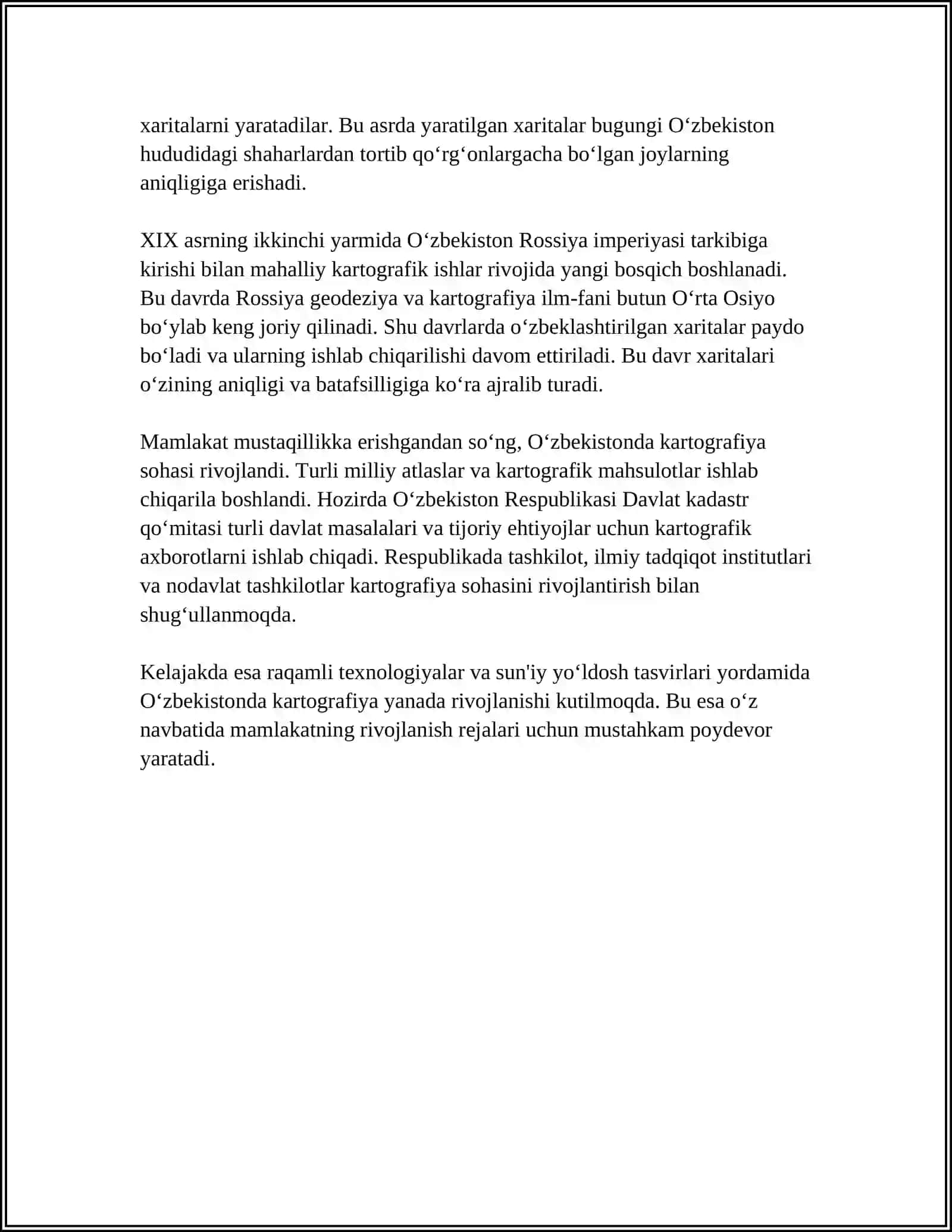 O'ZBEKISTONDA KARTOGRAFIYA FANI TARIXI 4