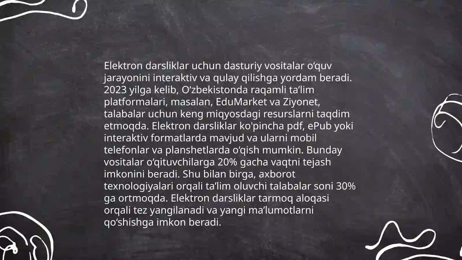 Elektron darsliklar yaratish masalalari 4