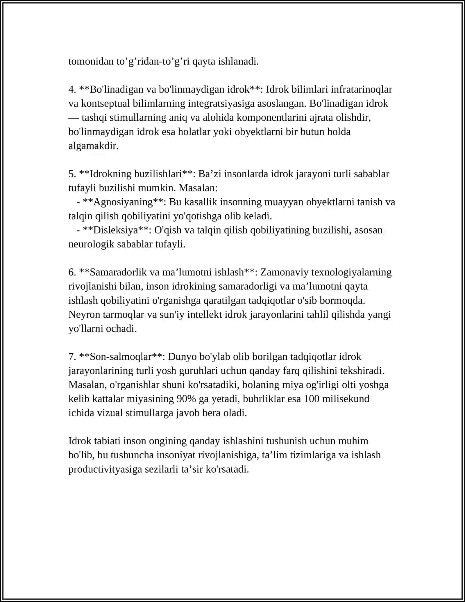 IDROK HAQIDA TUSHUNCHA VA UNING XUSUSIYATLARI 4
