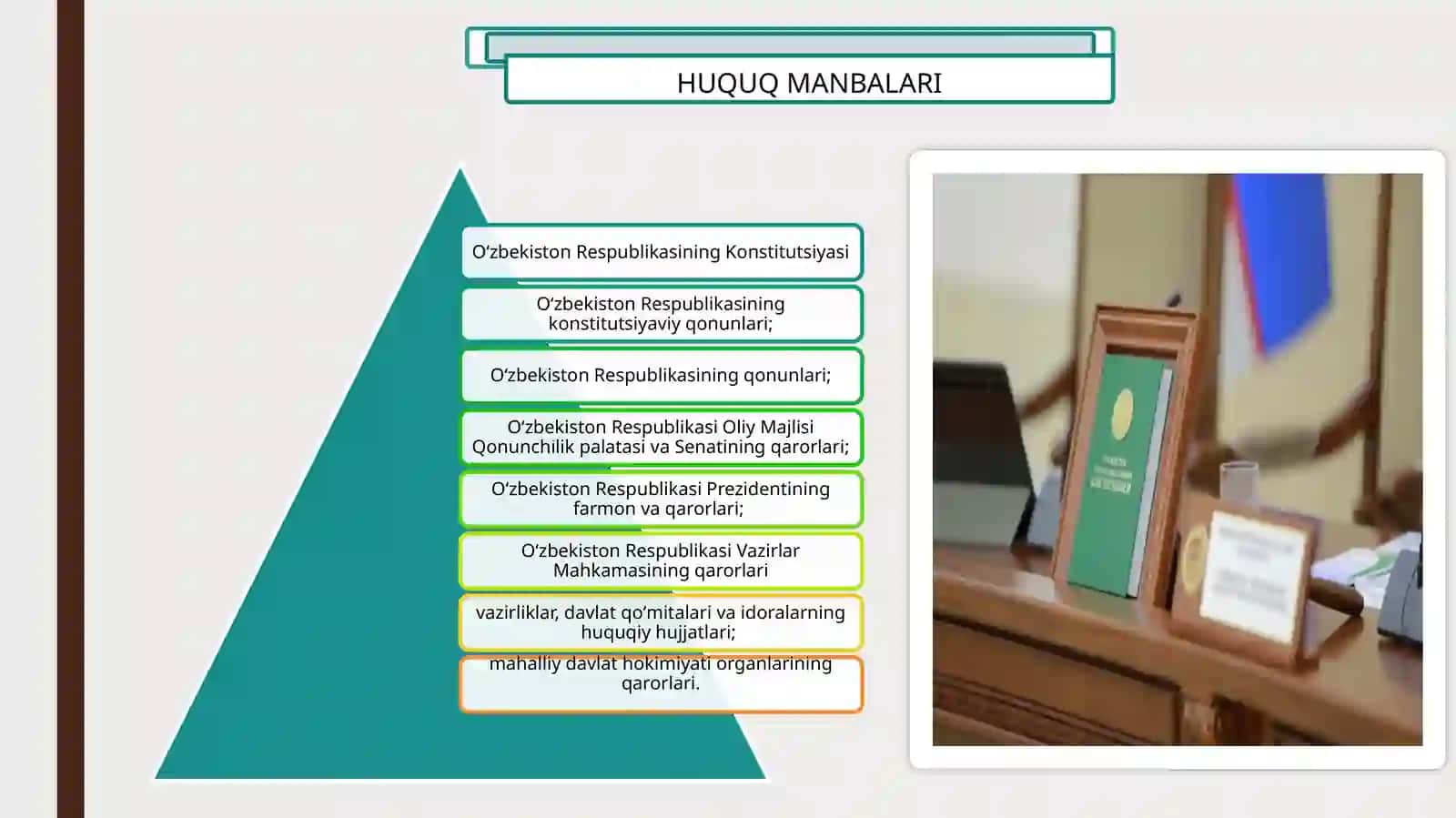 O’ZBEKISTON RESPUBLIKASI HUQUQ SISTEMASI 4