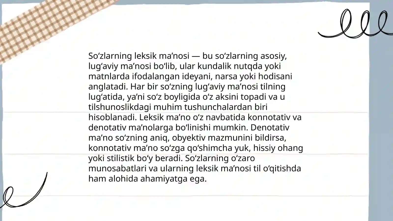 Alohida olingan soʻzlar guruhi 4