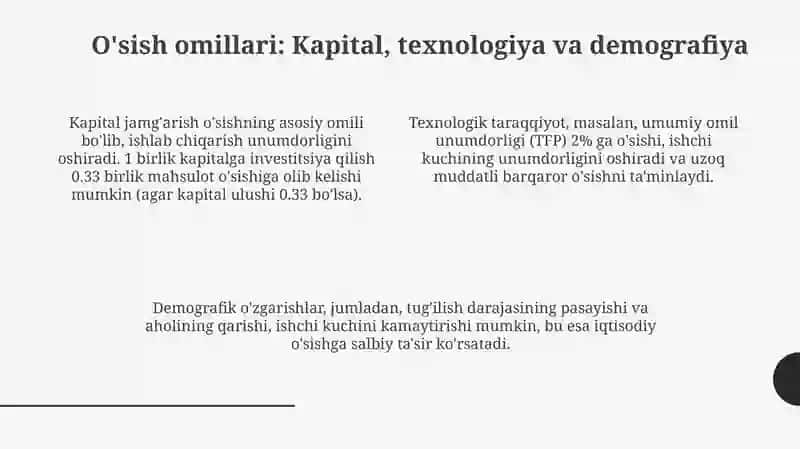 Iqtisodiyo'sishning neoklassik modellari 4