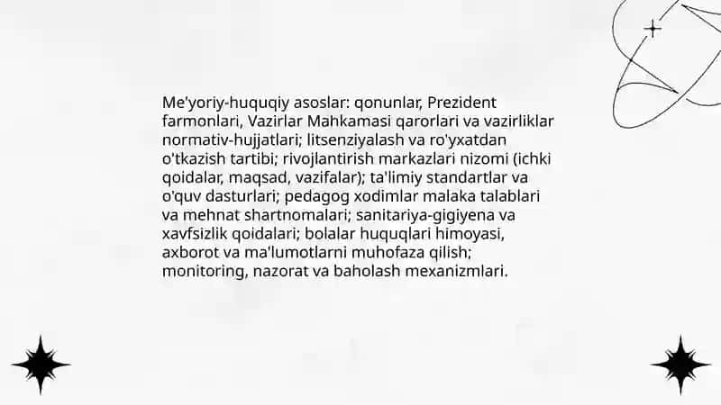 Maktabgacha taʼlim tashkilotida rivojlantirish markazlari 4