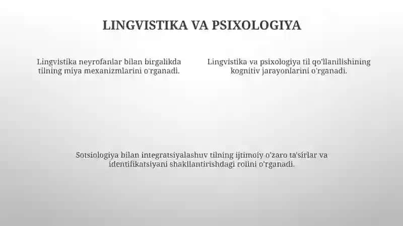 Tilshunoslik va boshqa fanlar integratsiyasi 4