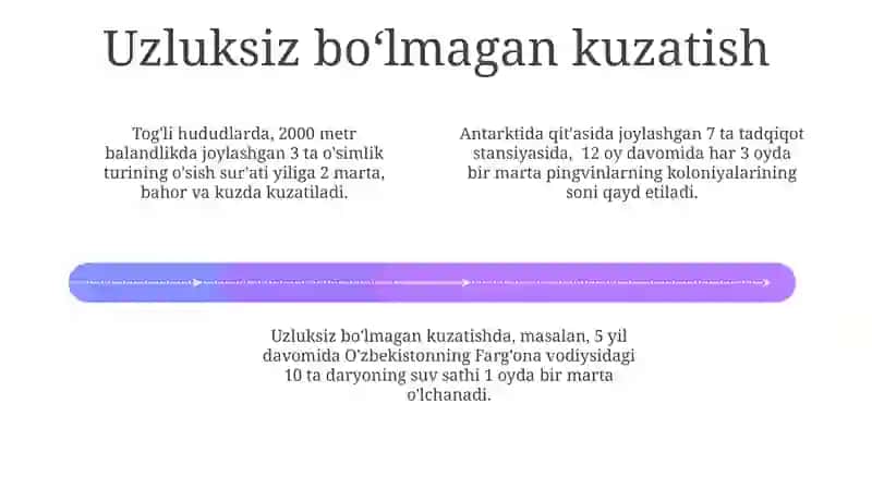 Tabiiy fanlarda kuzatish turlari 4