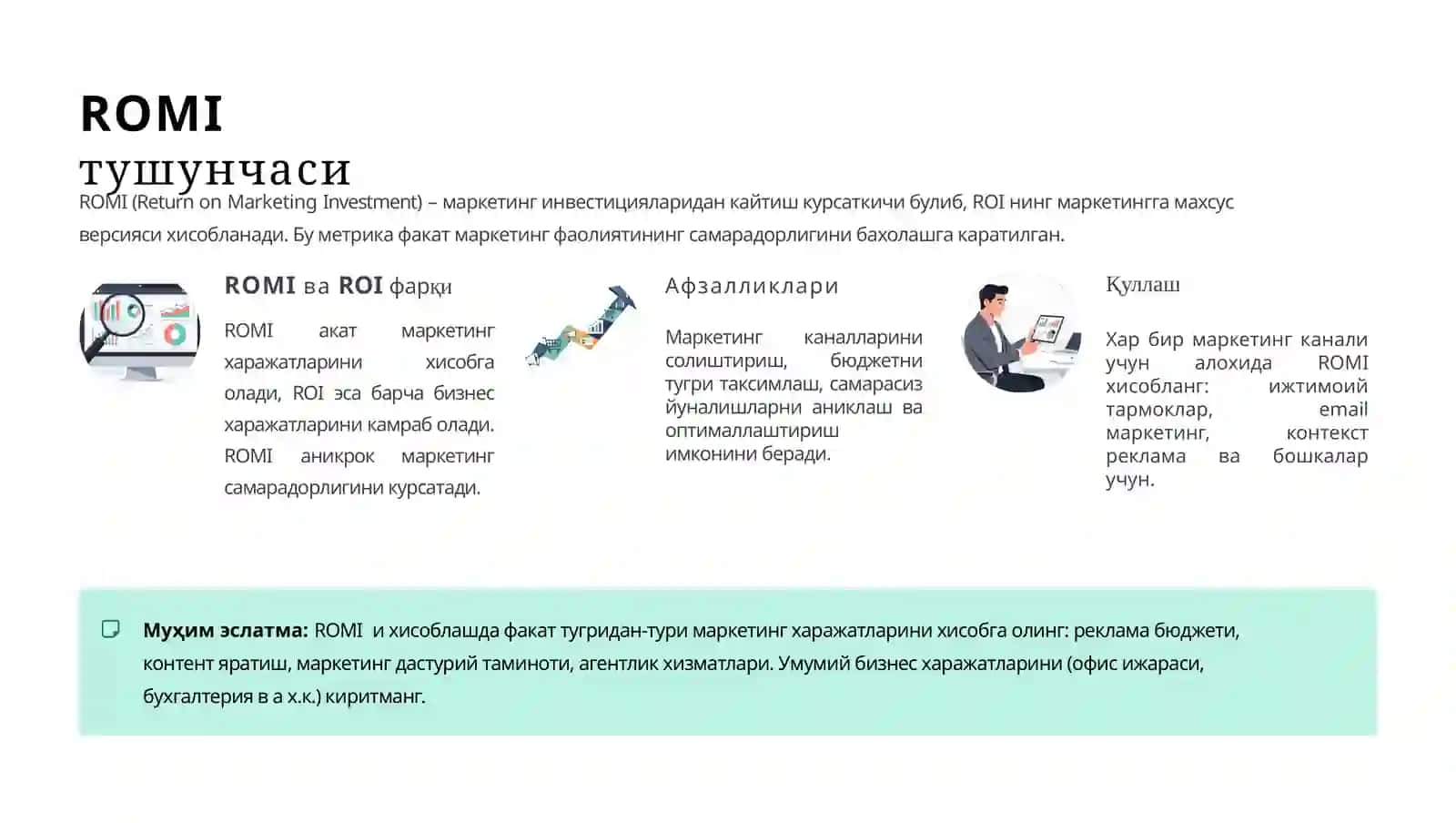 Marketing samaradorligi (ROI va KPI) 4