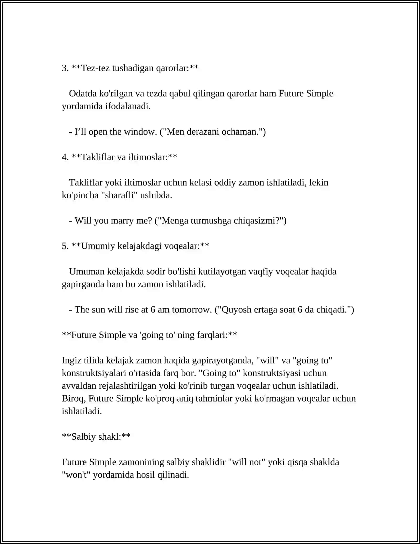 FUTURE SIMPLE 4