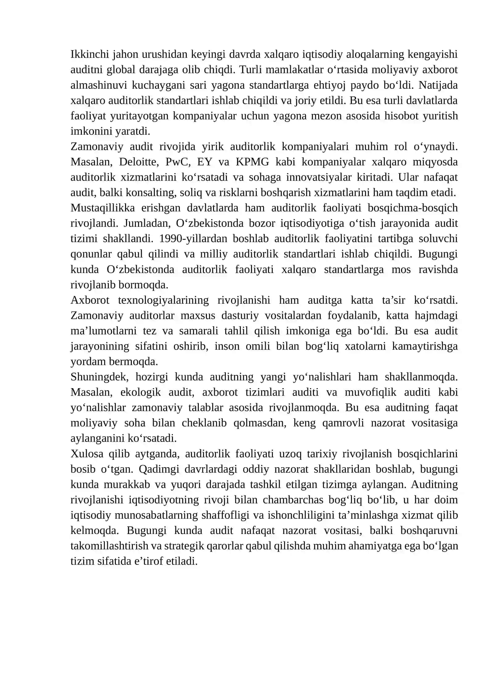 Auditning mohiyati, uning maqsadi va vazifalari 4