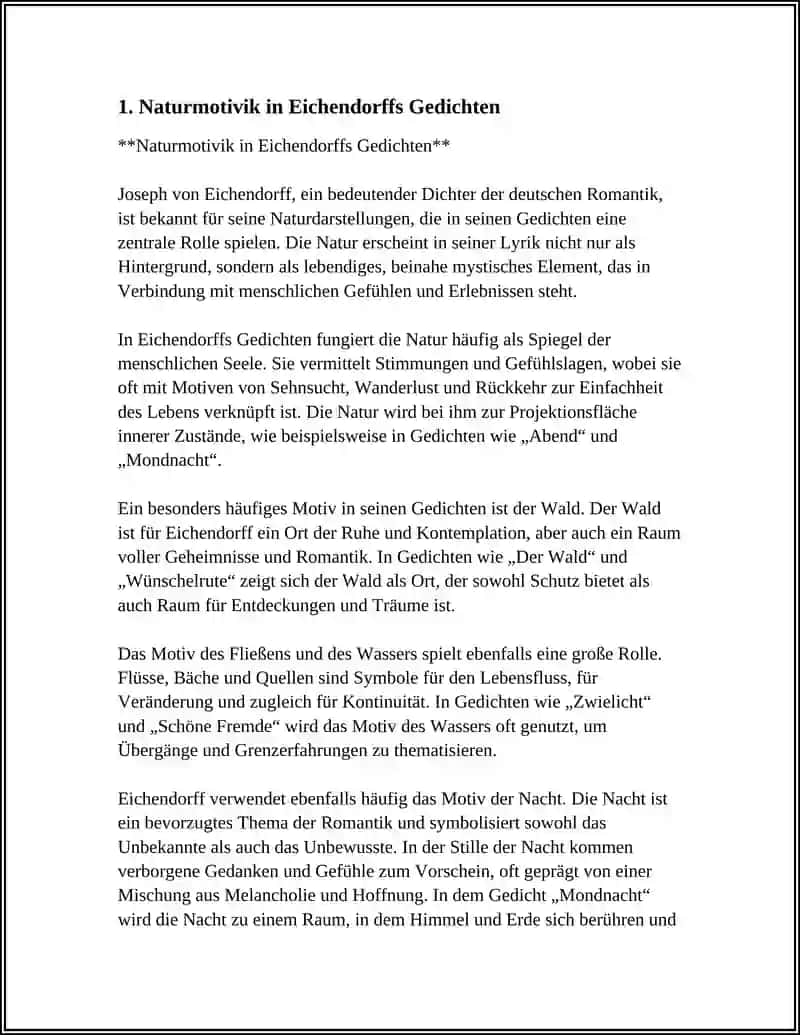 Naturmotivik in Eichendorffs Gedichten 4