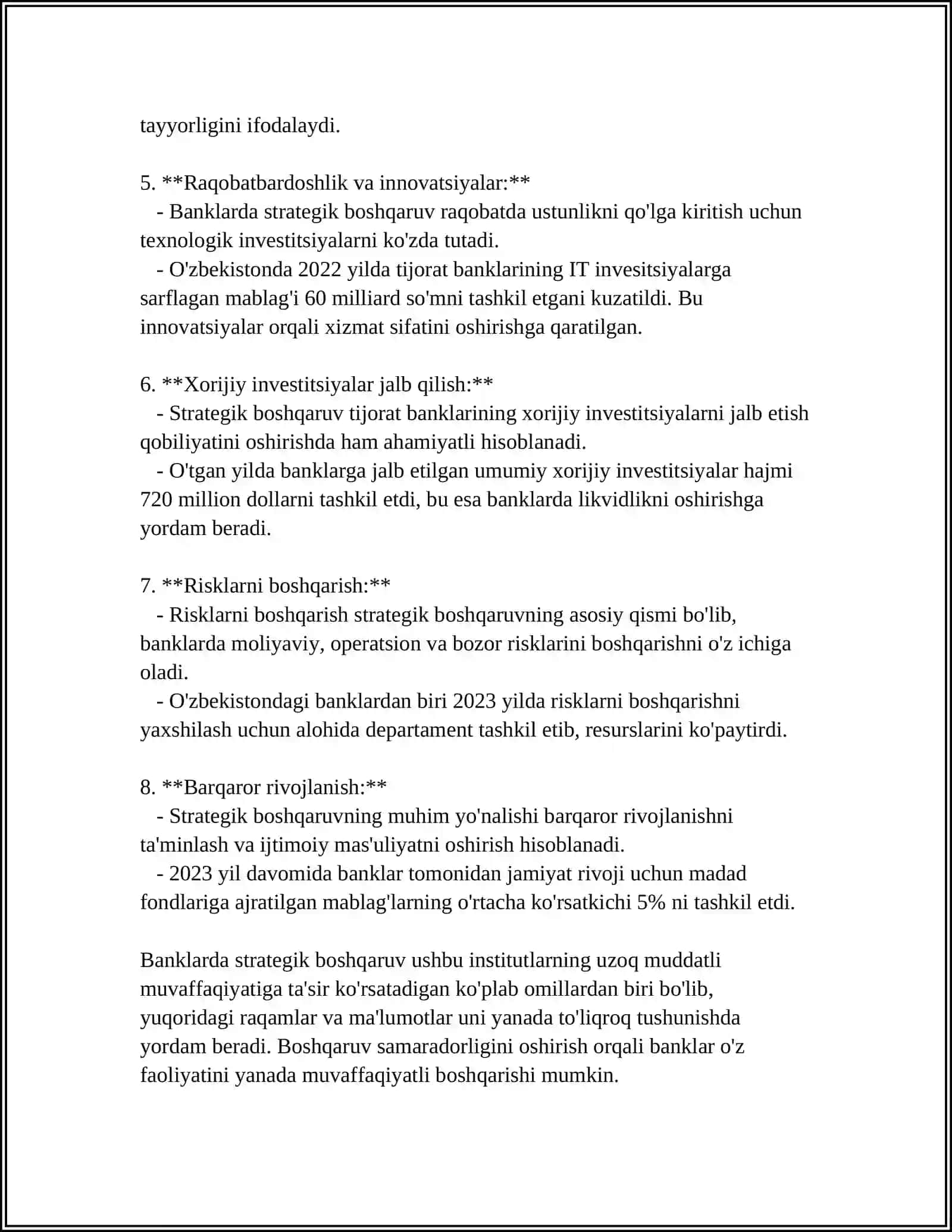 BANKLARDA MENEJMENTNING ÒRNI 4