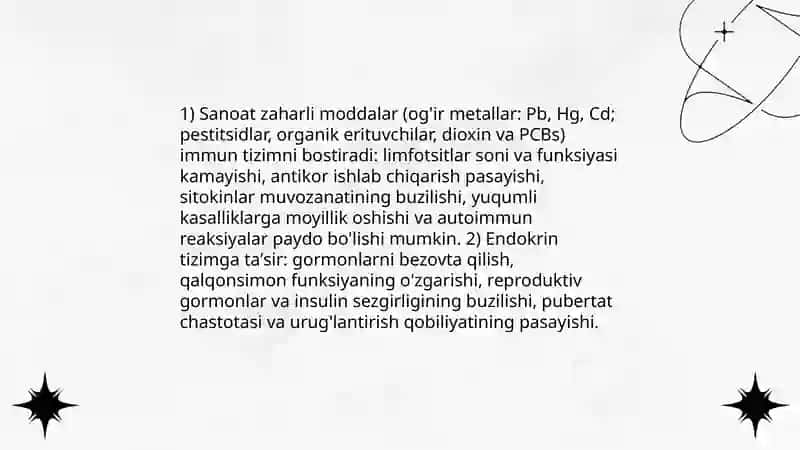 Muhit omillarining inson organizmiga taʼsiri 4