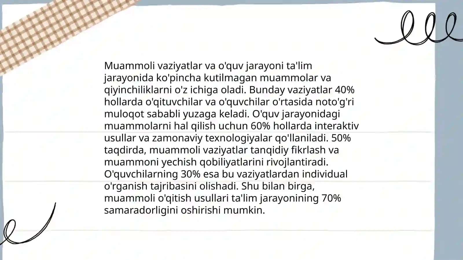 Pedagogik faoliyatda muammoli vaziyatlar 4
