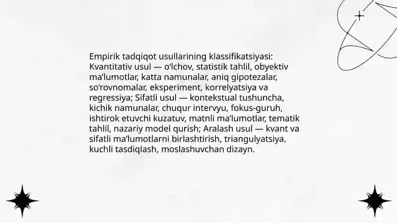 Empirik tadqiqot usullari 4