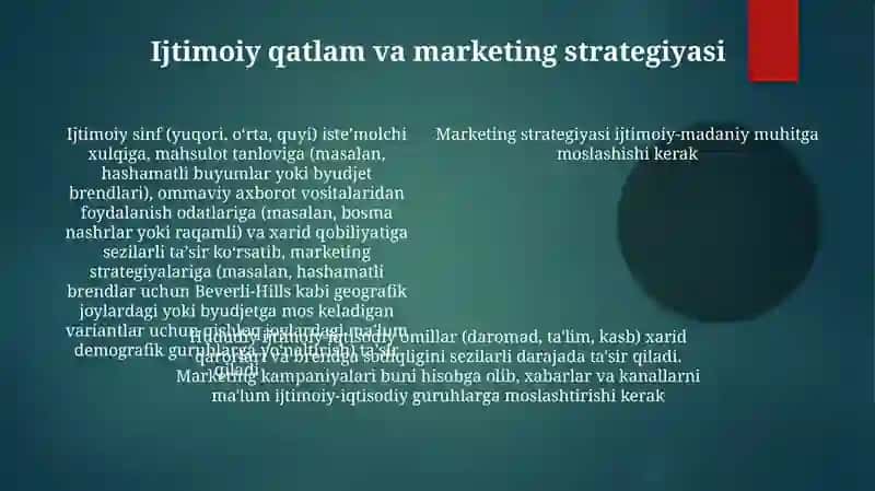 Marketing siyosiy va madaniy muhitlar 4