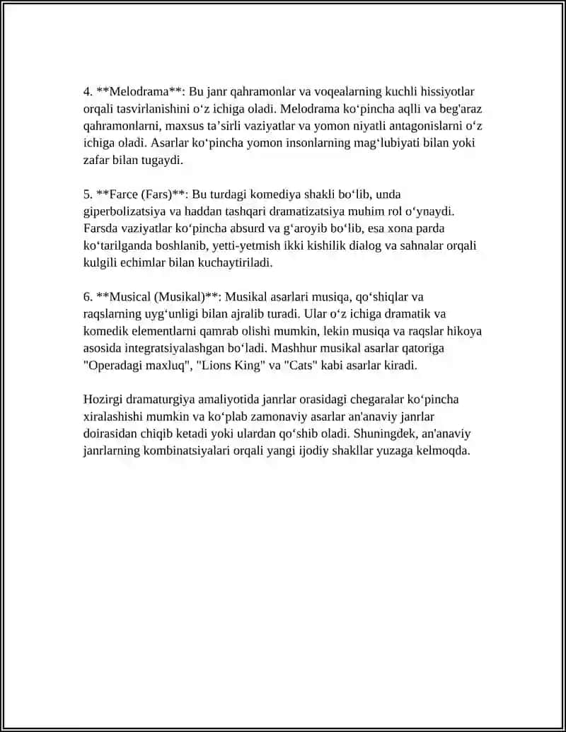 DRAMATURG JANRLAR 4
