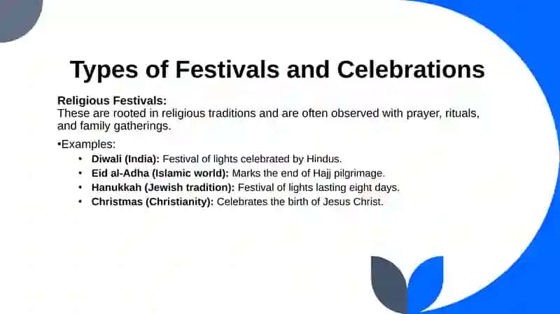 Festivals and celebrations 4