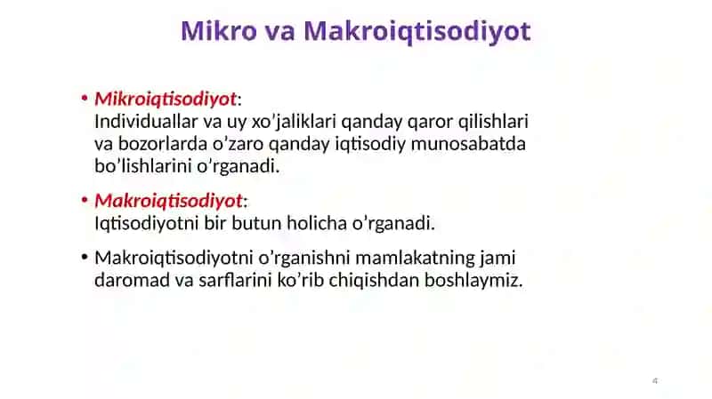 Makroiqtisodiy ko’rsatkichlar 4