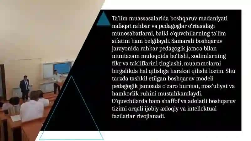Ta'lim musassasalarida boshqaruv madaniyati 4