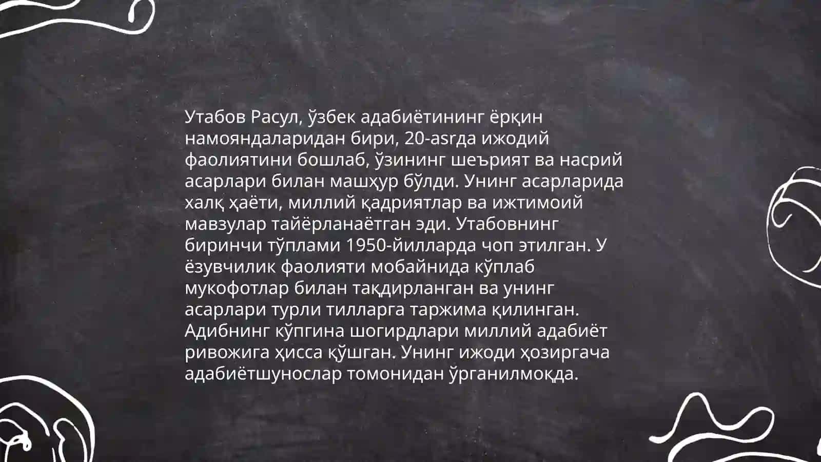Утабов Расулнинг ҳаёти ва фаолияти 4
