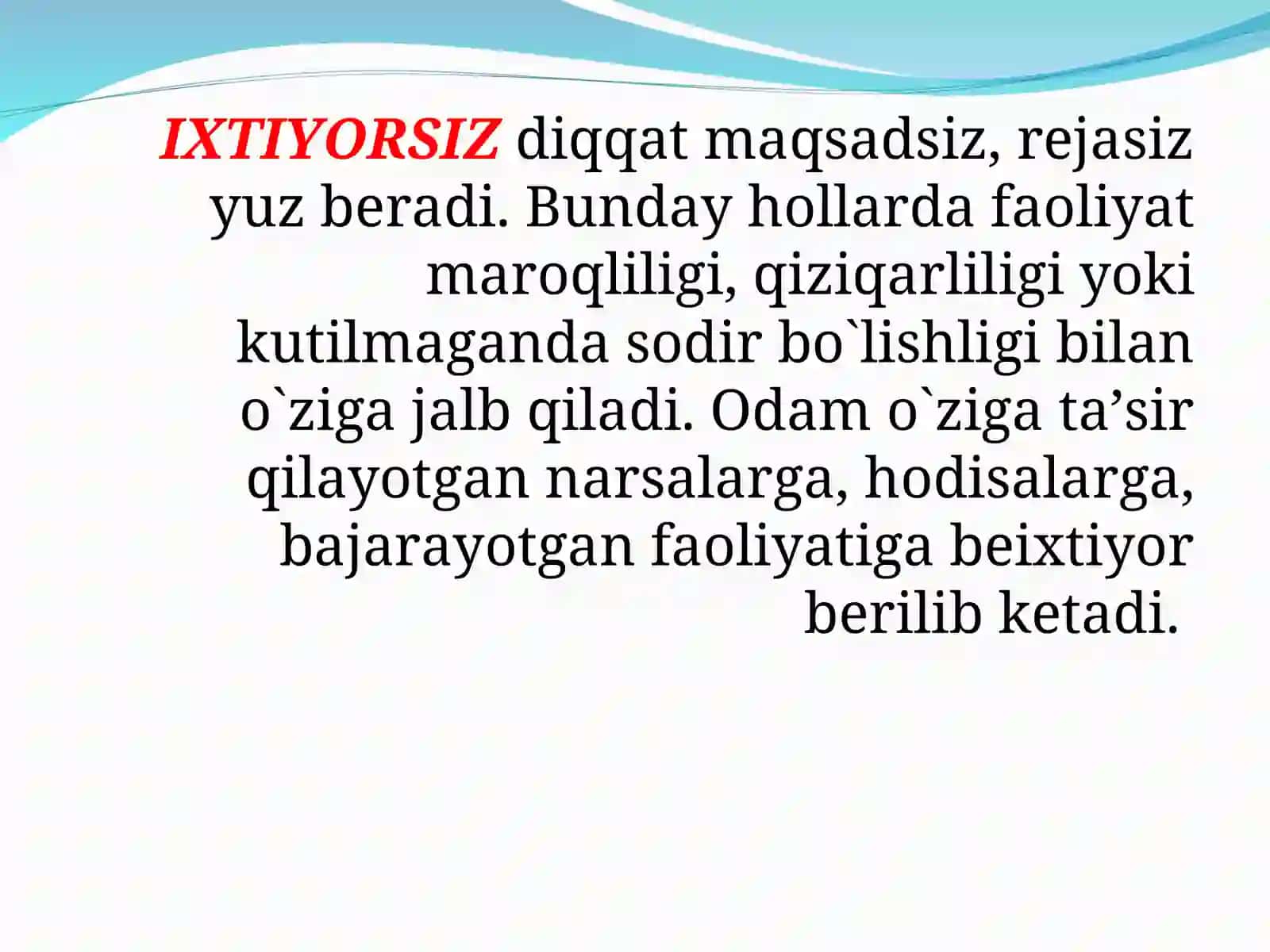 Diqqatning asosiy turlari 4