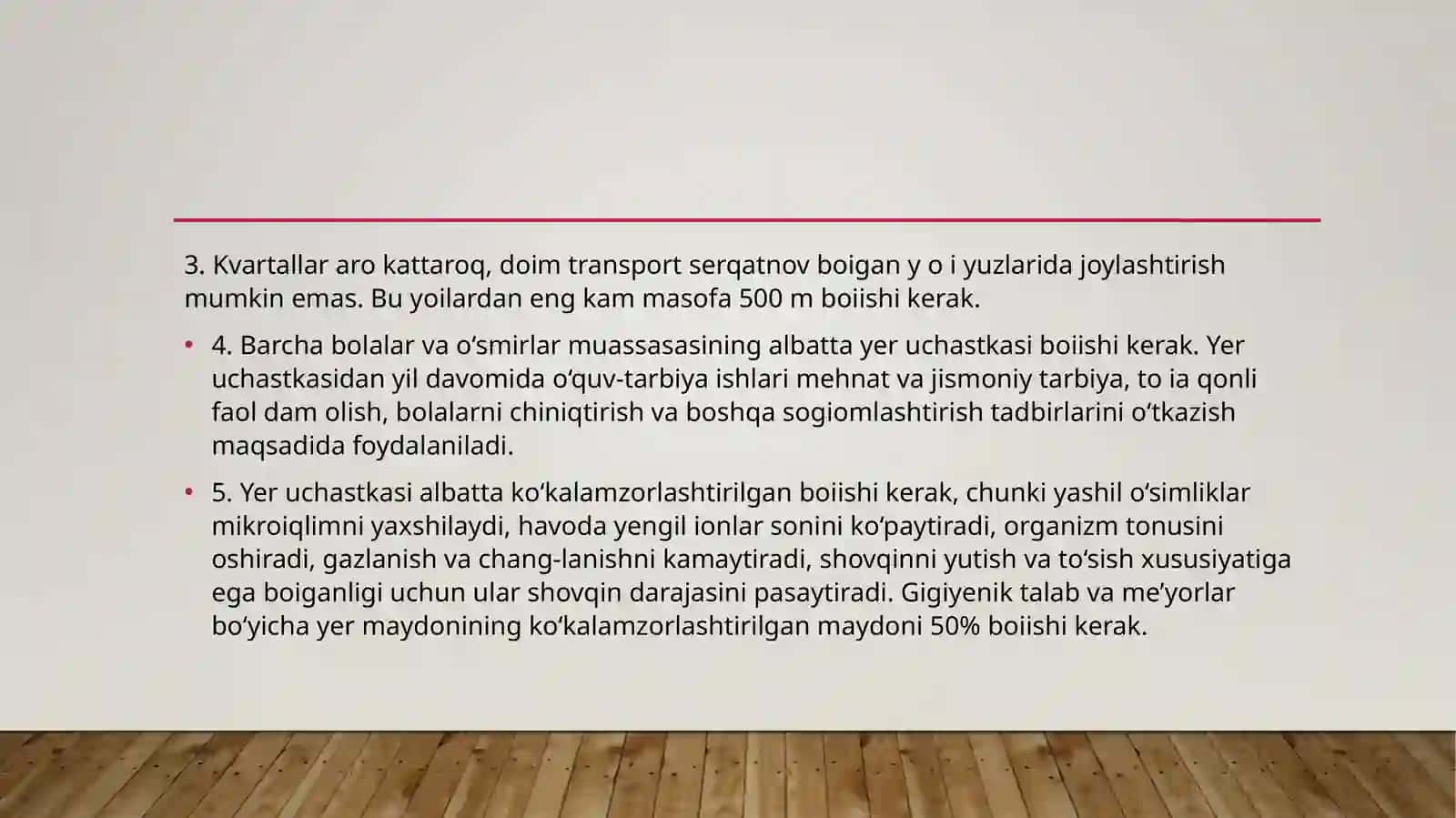 Maktab va maxsus bolalar muassasalari loyihalarini gigiyenik baholash. 4