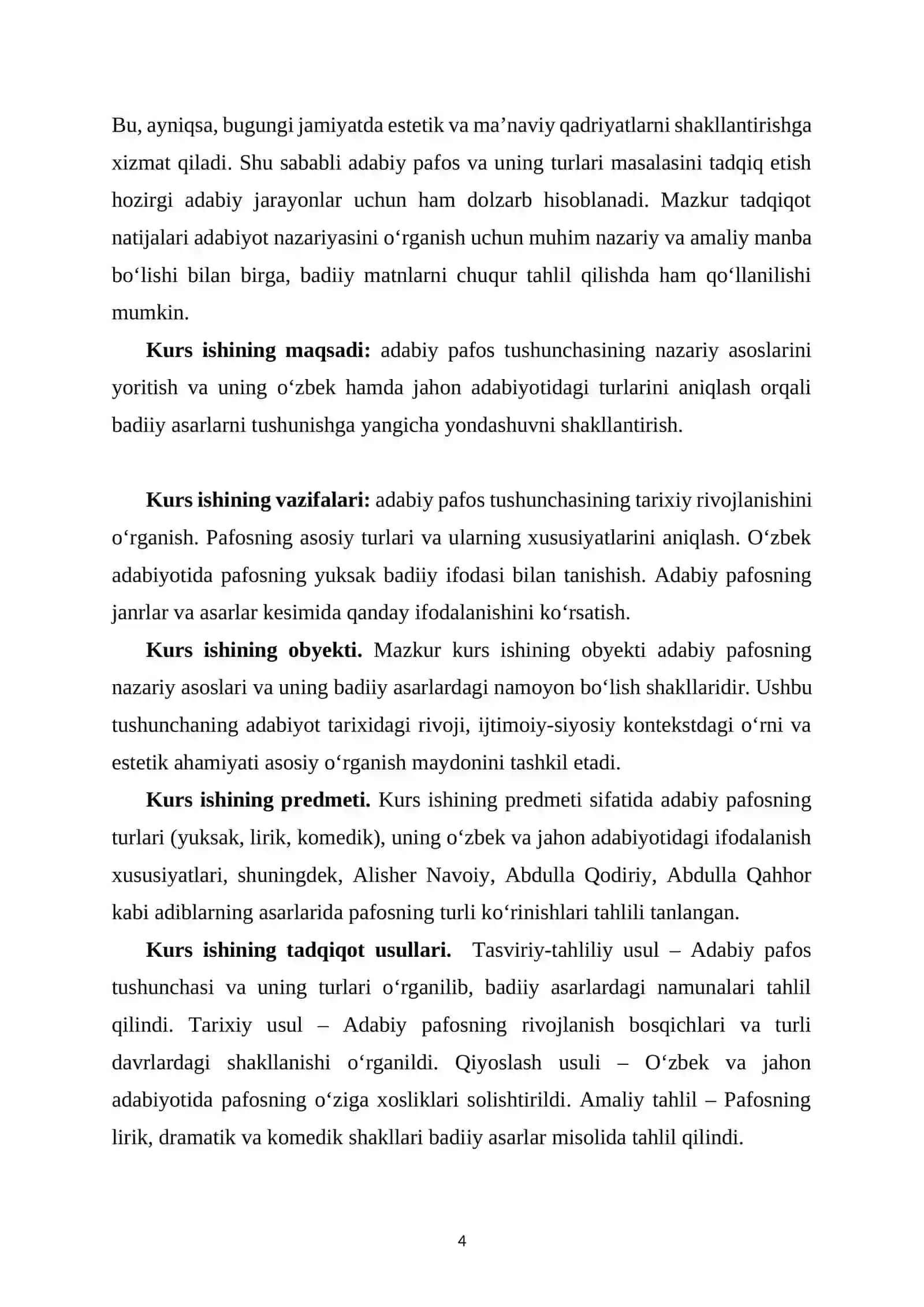 ADABIY PAFOS VA UNING TURLARI 4
