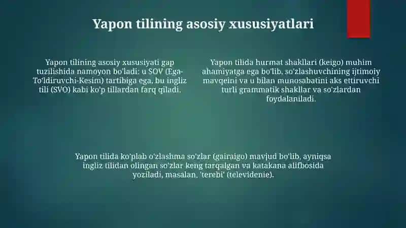 Yapon tili 4