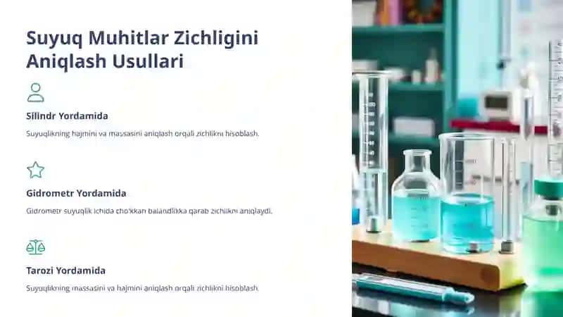 Suyuq Muhitlar Zichligi va Arximed Qonuni 4