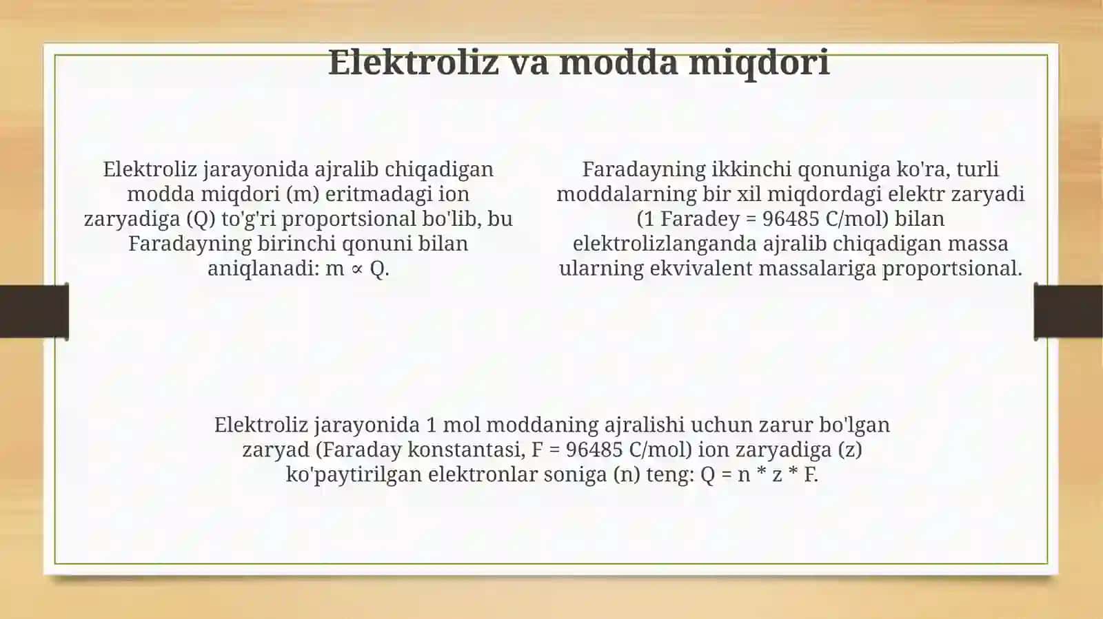 Faradeyning birinchi va ikkinchi qonuni 4