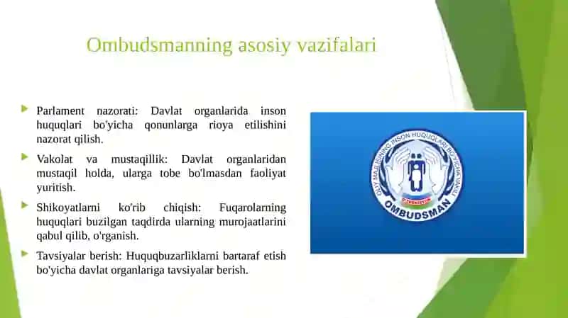 O‘zbekiston Respublikasida Ombudsman 4