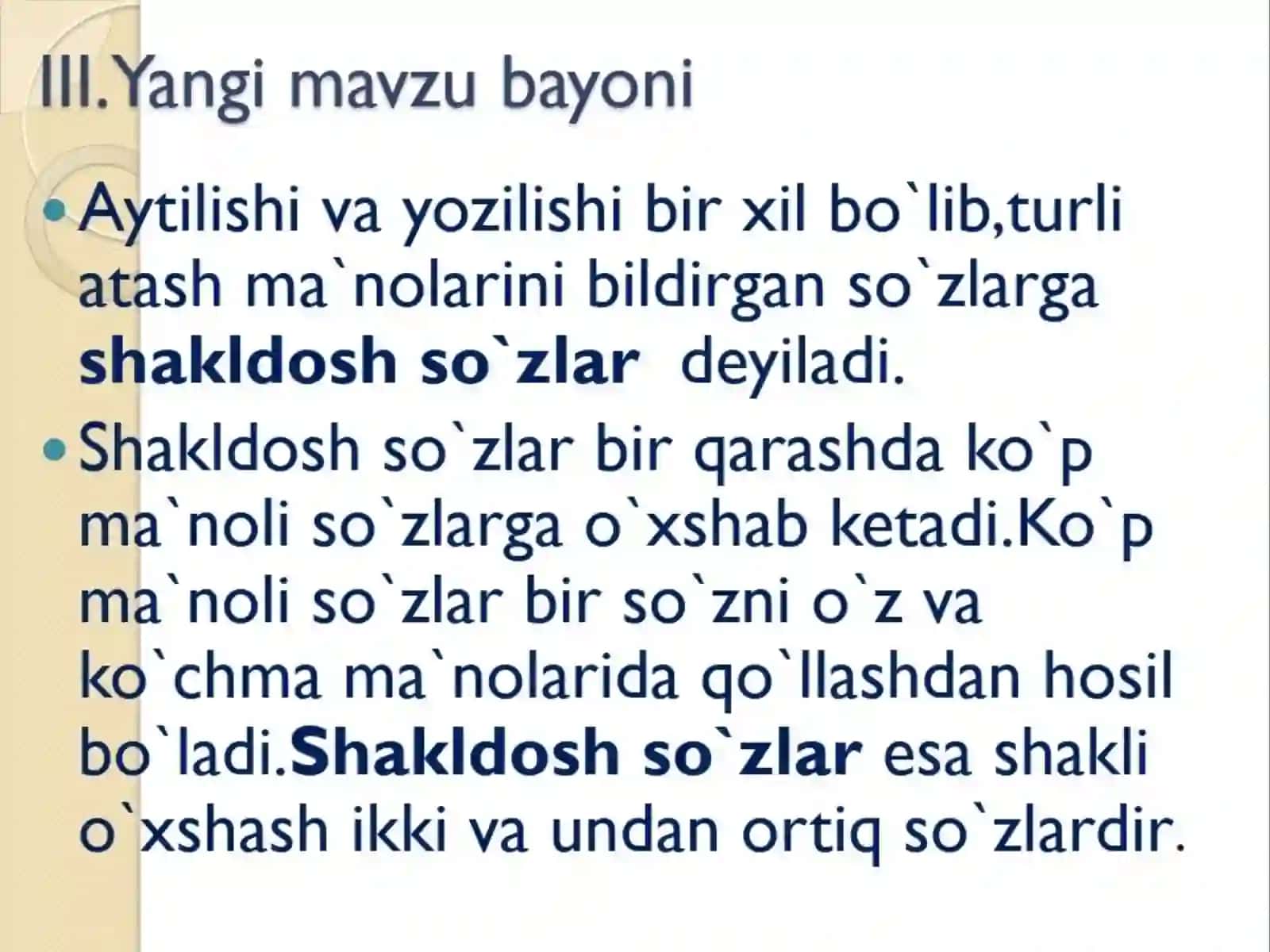 Shakldosh so’zlar 4