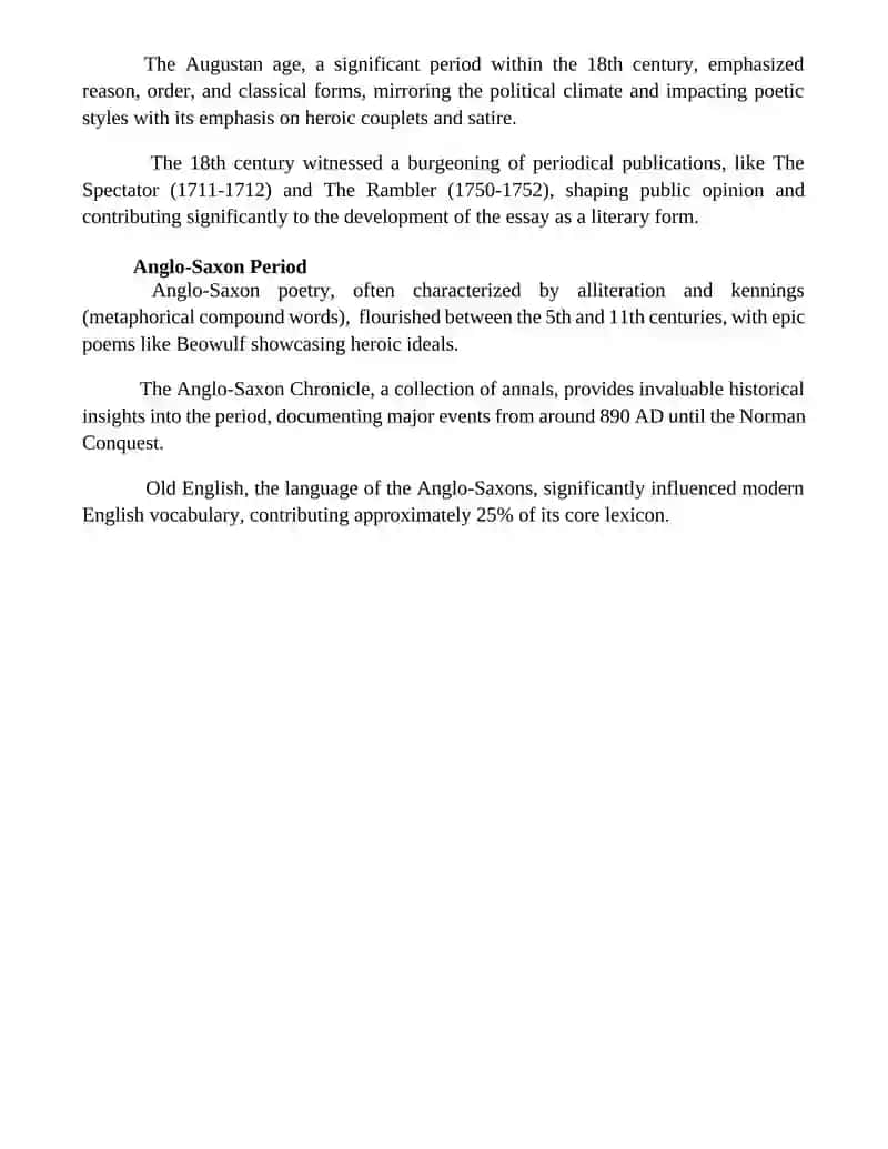Periods of English Literatures 4