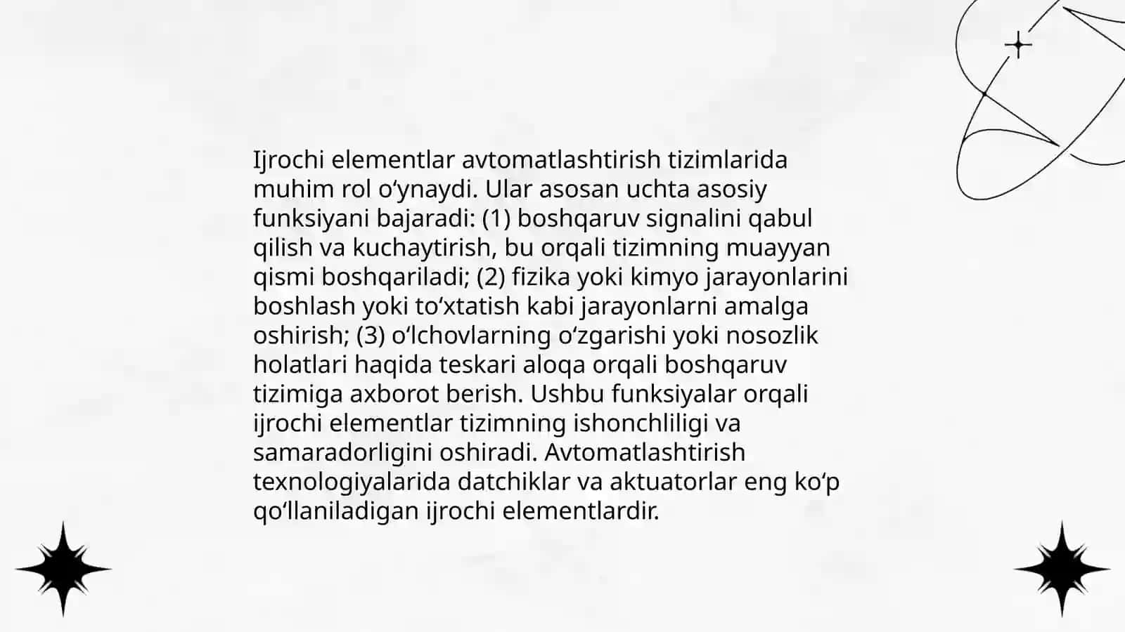 Ijrochi elementlarning ishlab chiqarishini oʻrganish 4