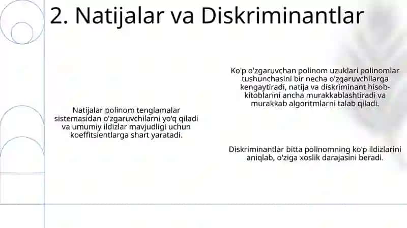 Ko'p o'zgaruvchili ko'pxadlar halqasi 4
