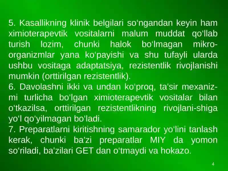 Ximioterapiya va Antibakterial Vositalar 4