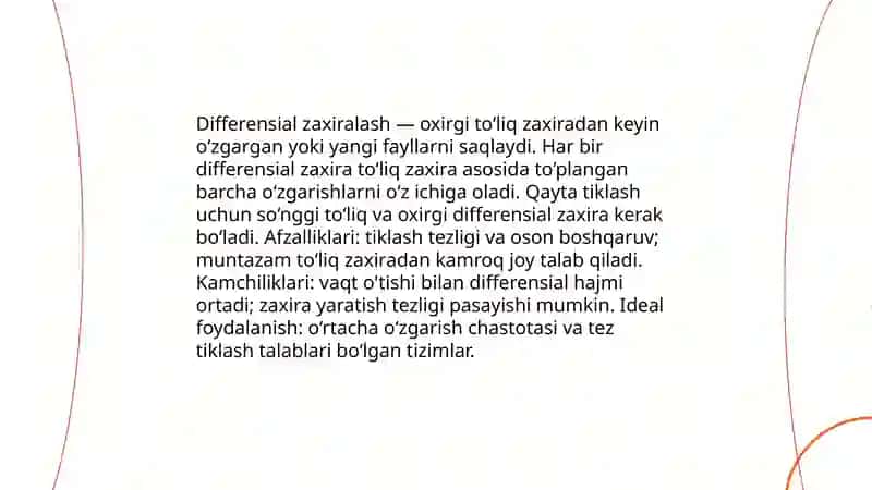 To'liq zaxiralash (full backup) 4