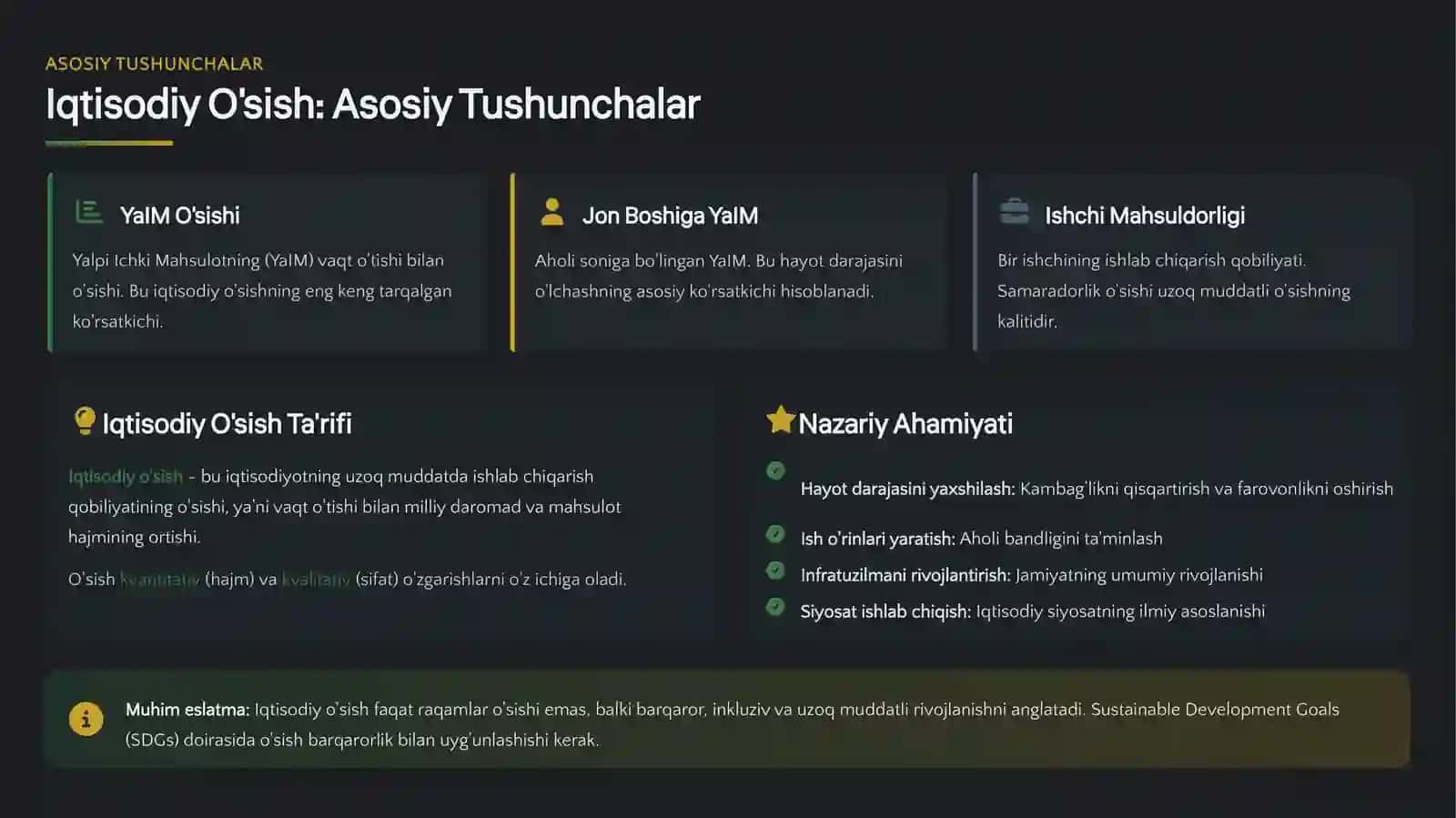 IQTISODIY O'SISH NAZARIYALARI SOLO MODELI 4