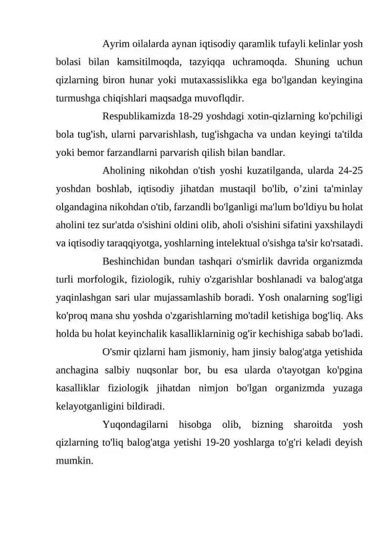 Erta turmush va uning salbiy oqibatlari 4